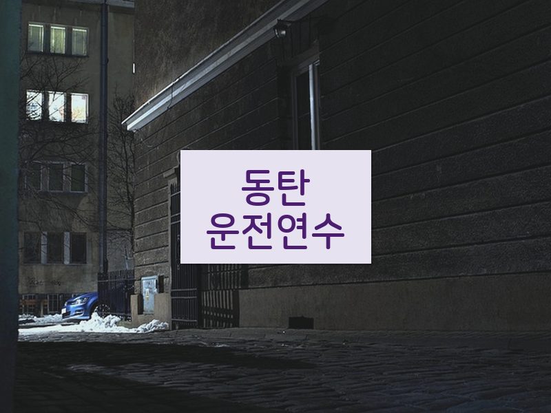 동탄운전연수 후기