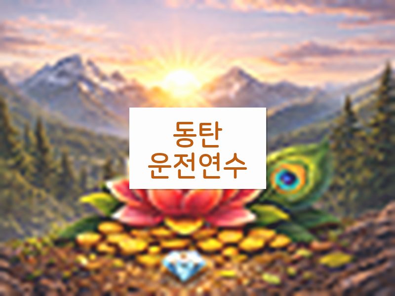 동탄운전연수 후기