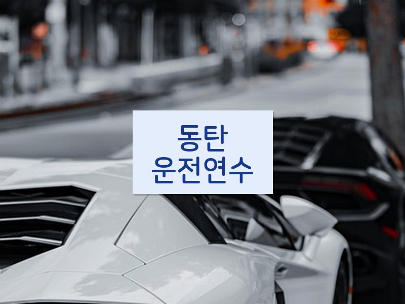 동탄운전연수 후기