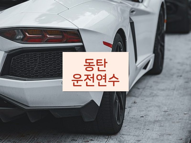 동탄운전연수 후기