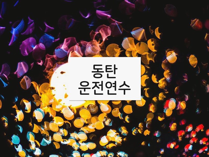 동탄운전연수 후기