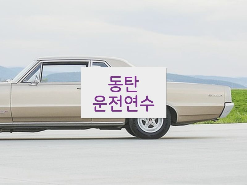 동탄운전연수 후기