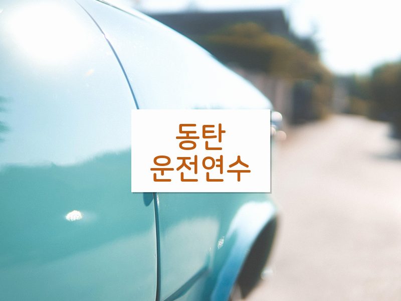 동탄운전연수 후기