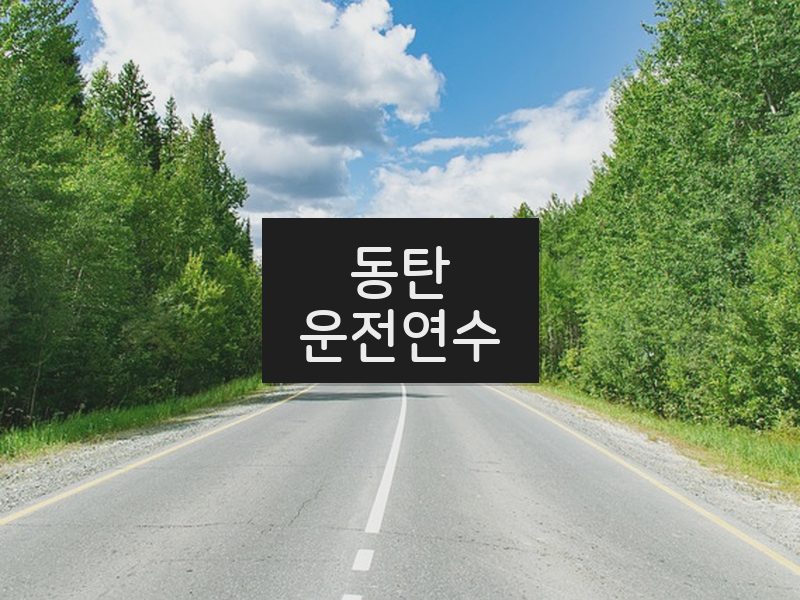 동탄운전연수 후기