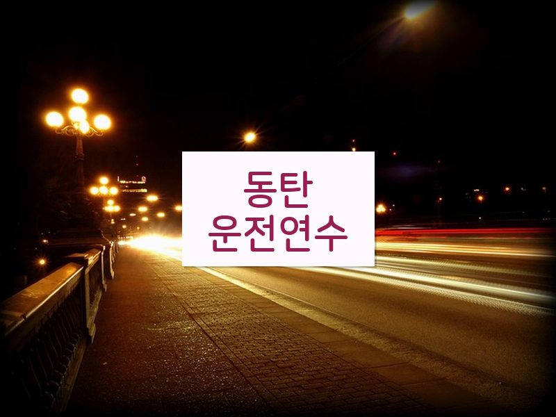 동탄운전연수 후기