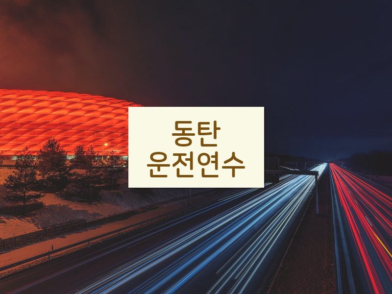 동탄운전연수 후기