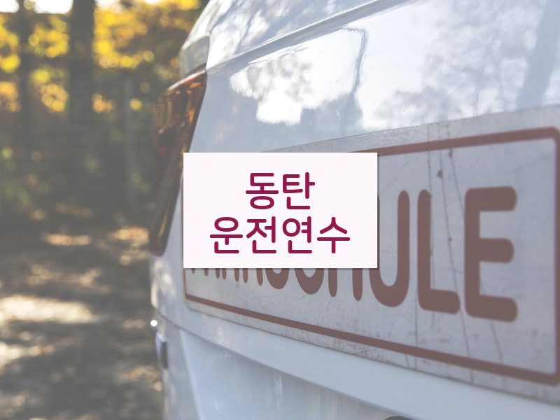 동탄운전연수 후기
