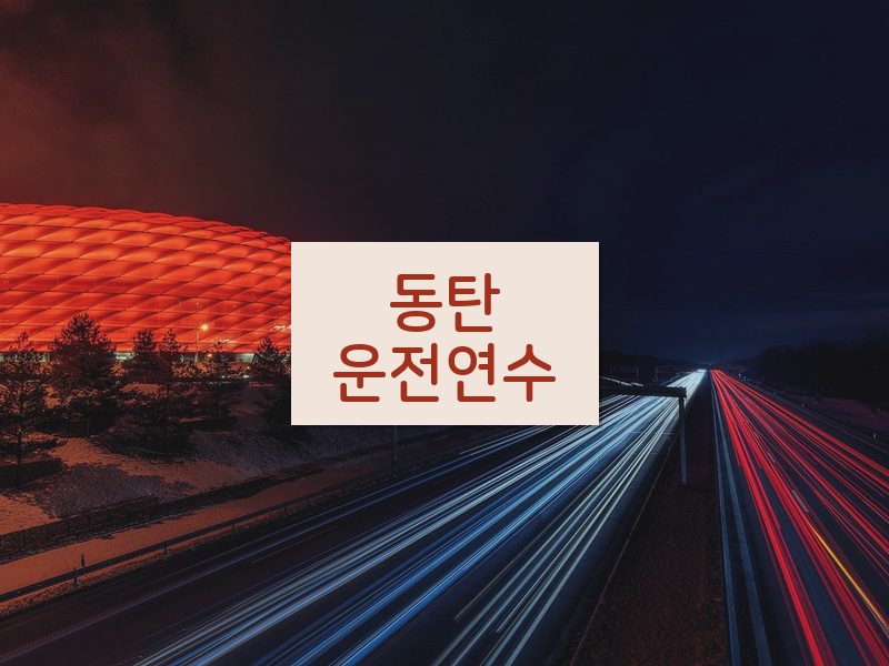 동탄운전연수 후기