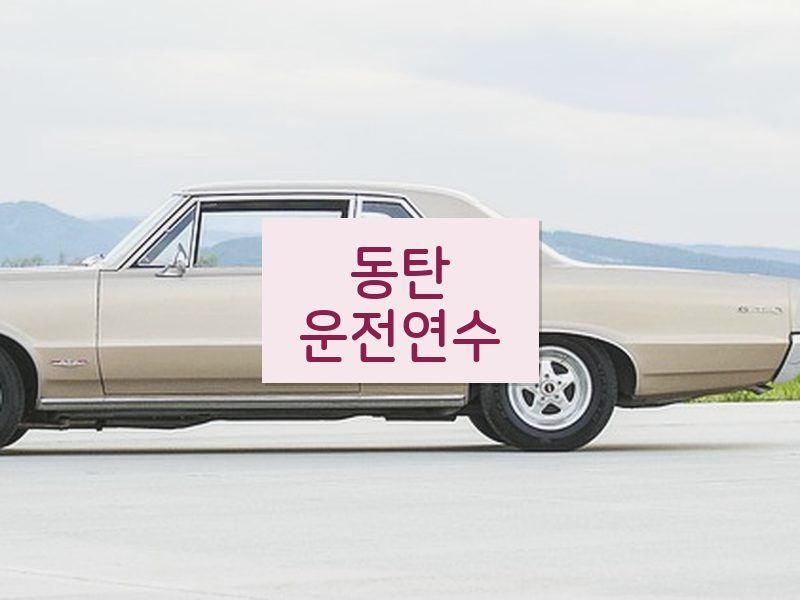동탄운전연수 후기