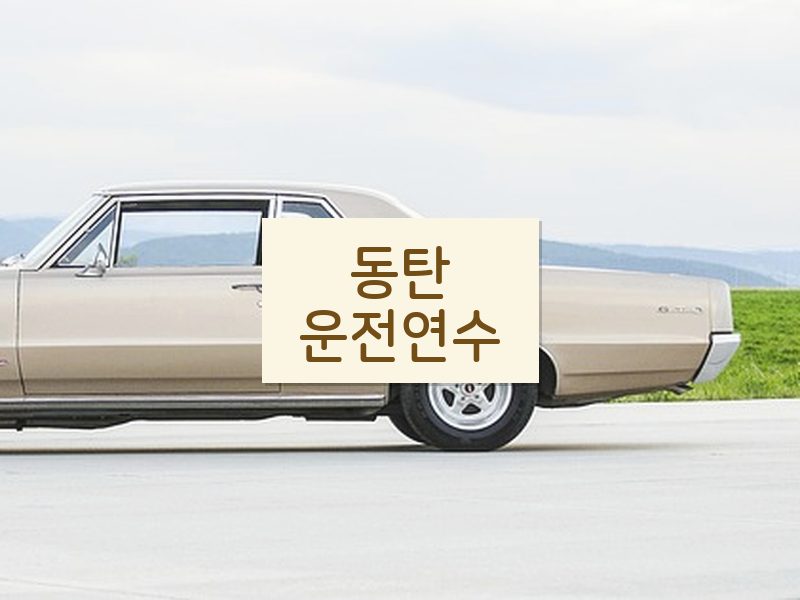 동탄운전연수 후기