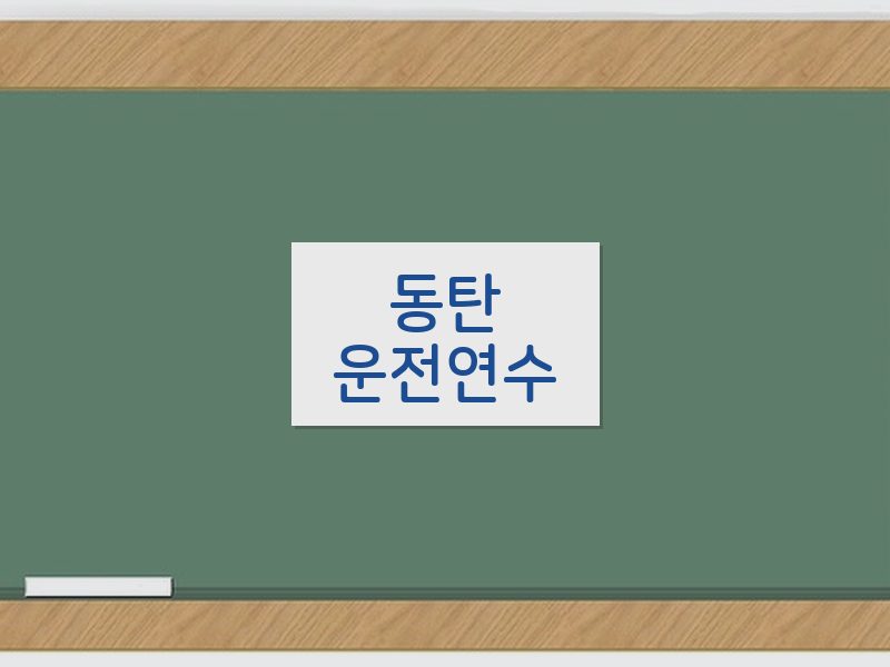 동탄운전연수 후기
