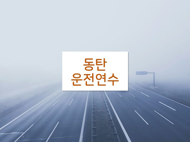 동탄운전연수 후기