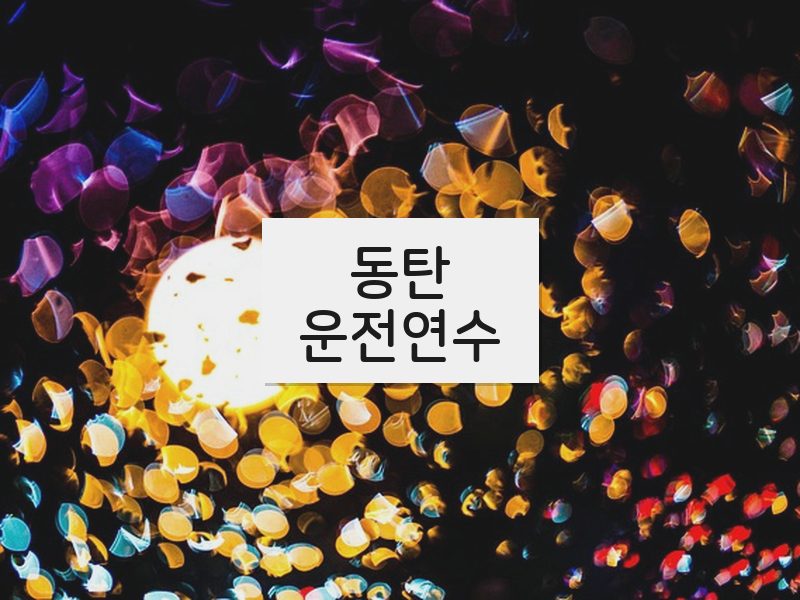 동탄운전연수 후기