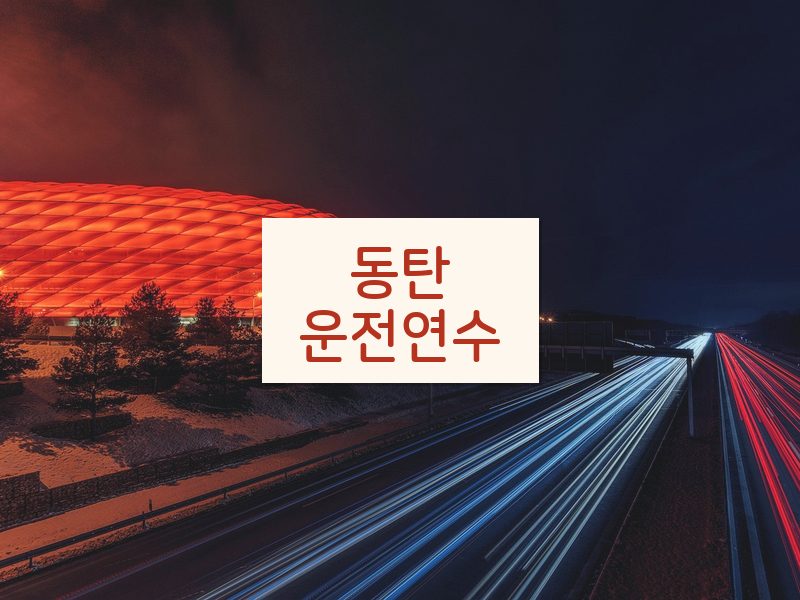 동탄운전연수 후기
