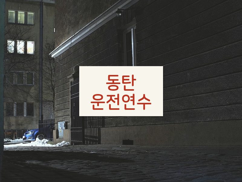 동탄운전연수 후기