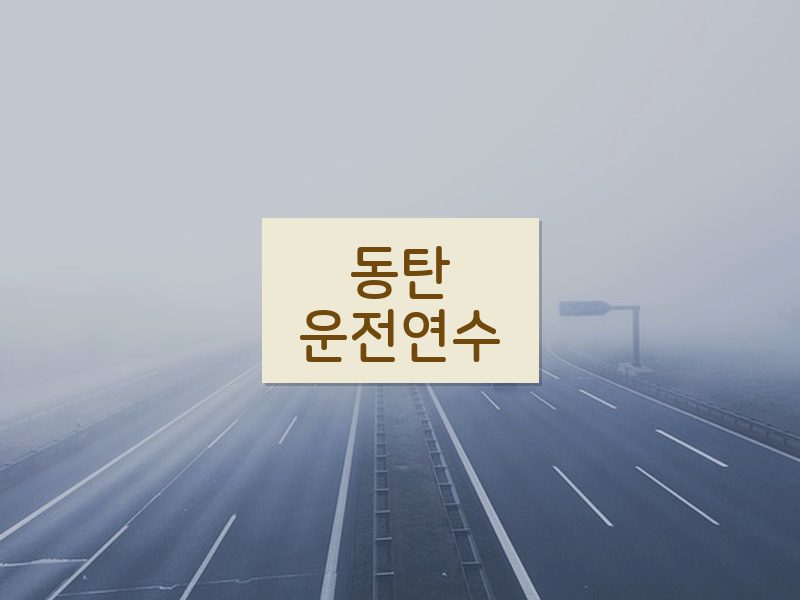 동탄운전연수 후기
