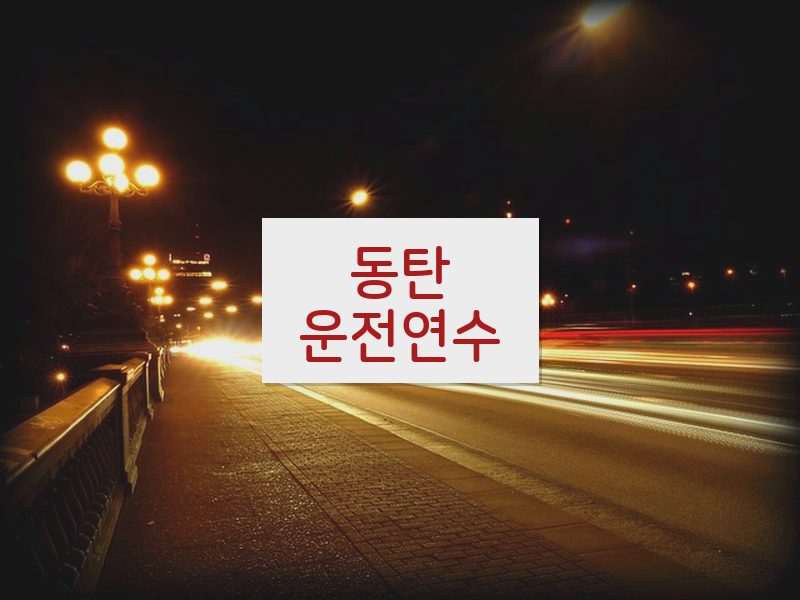 동탄운전연수 후기