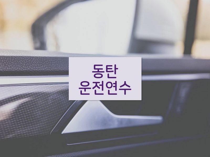 동탄운전연수 후기