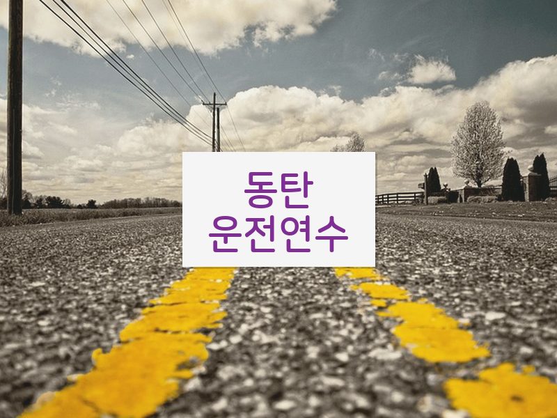 동탄운전연수 후기