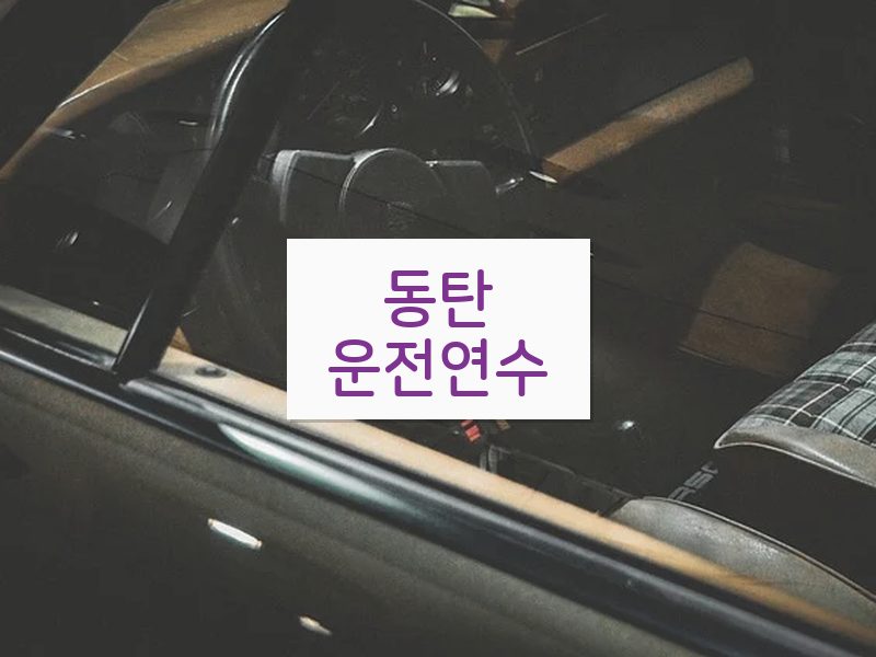 동탄운전연수 후기