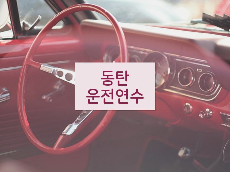 동탄운전연수 후기