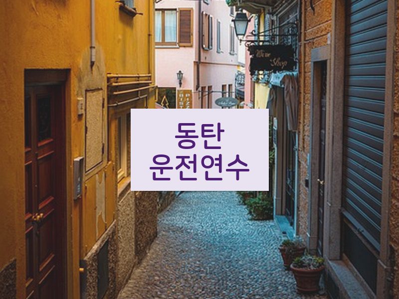동탄운전연수 후기