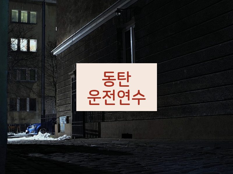 동탄운전연수 후기