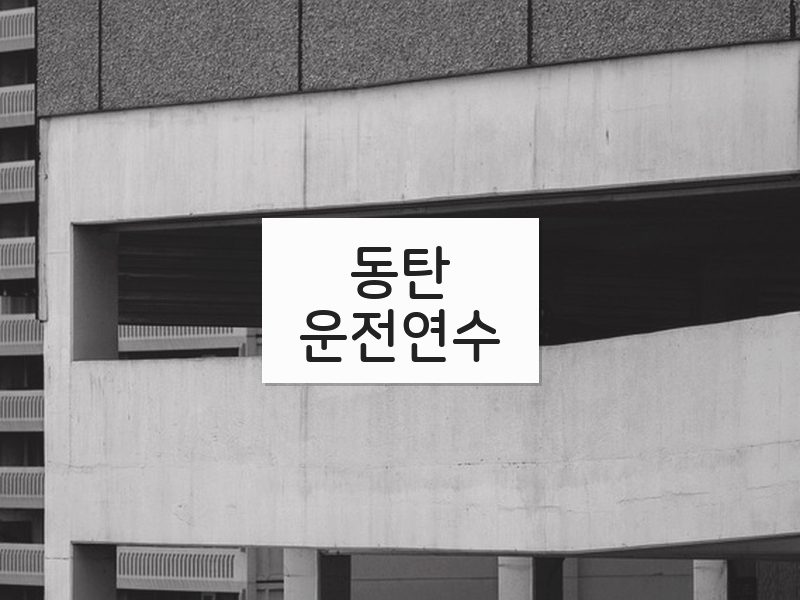 동탄운전연수 후기