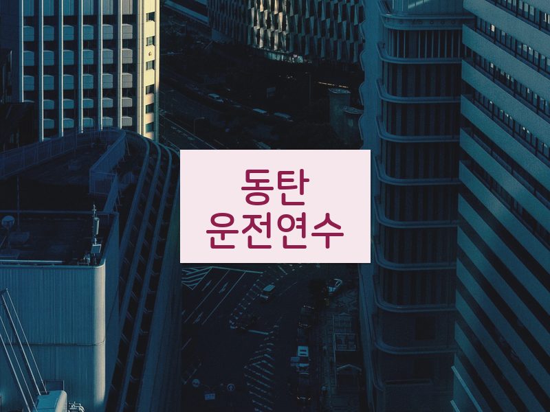 동탄운전연수 후기