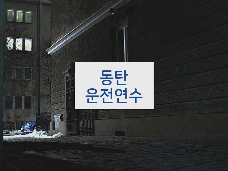 동탄운전연수 후기