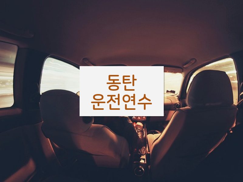 동탄운전연수 후기