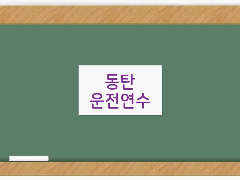 동탄운전연수 후기