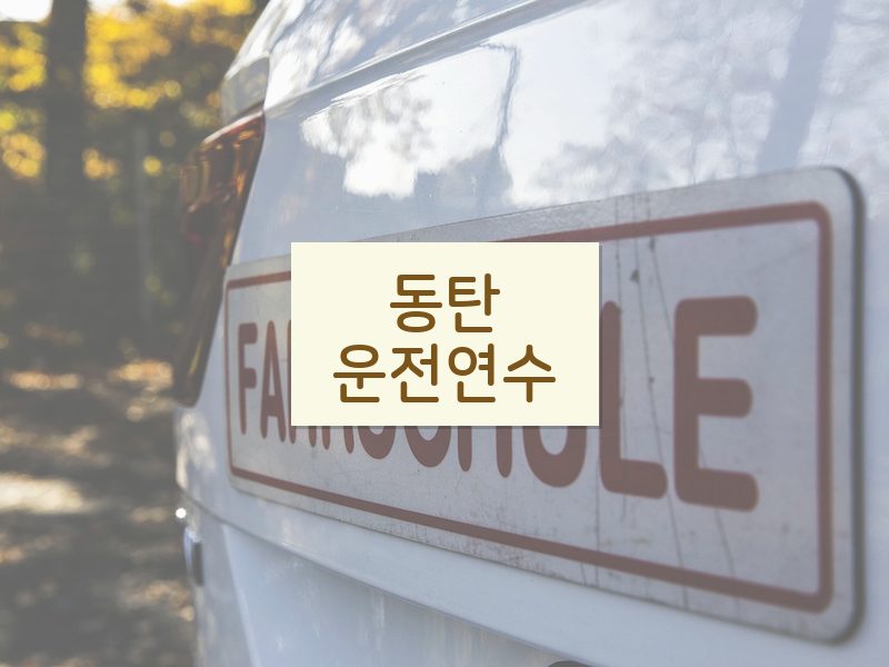 동탄운전연수 후기