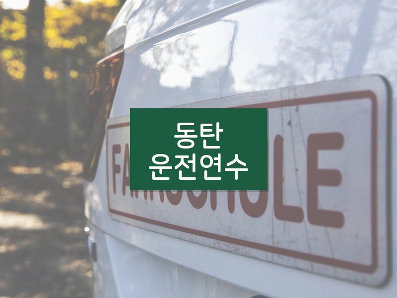 동탄운전연수 후기