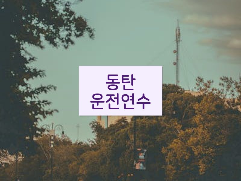 동탄운전연수 후기
