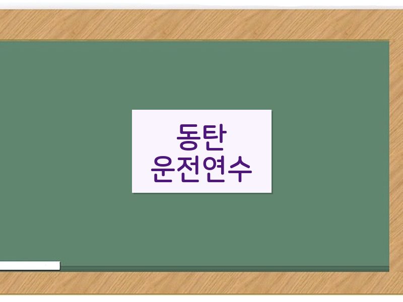 동탄운전연수 후기