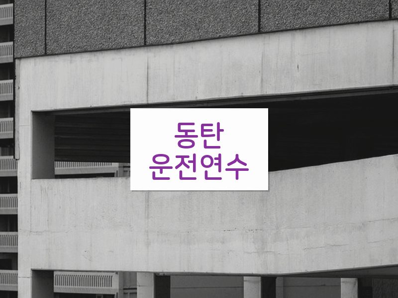 동탄운전연수 후기