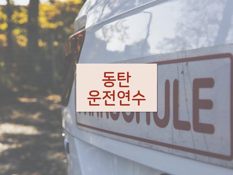 동탄운전연수 후기
