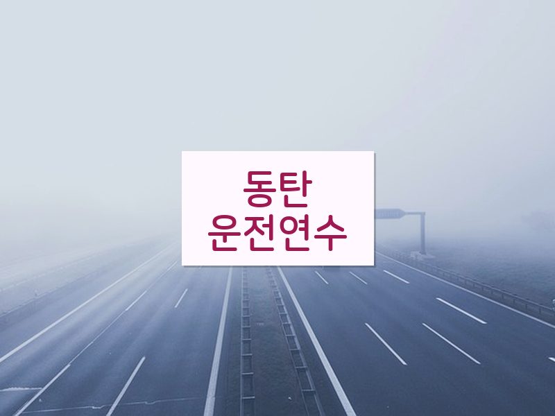 동탄운전연수 후기