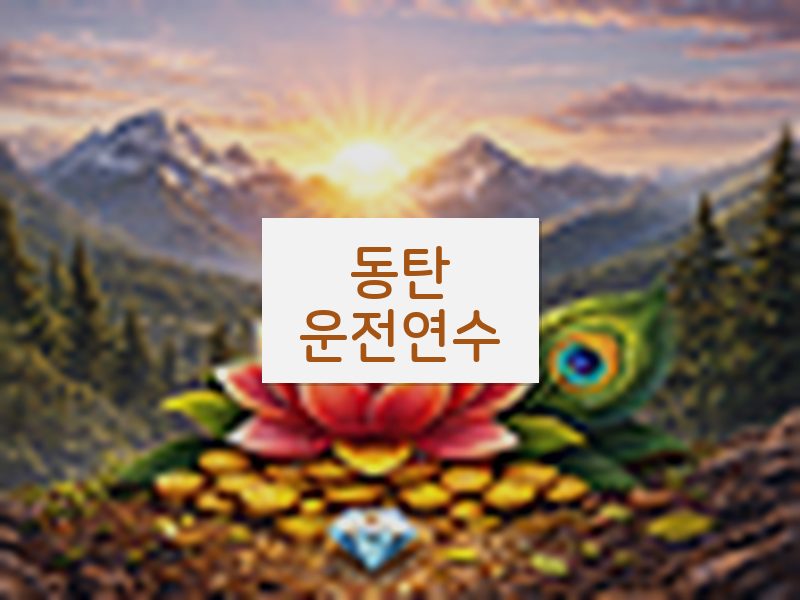동탄운전연수 후기