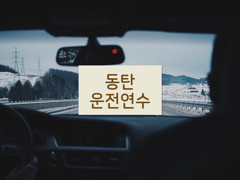 동탄운전연수 후기