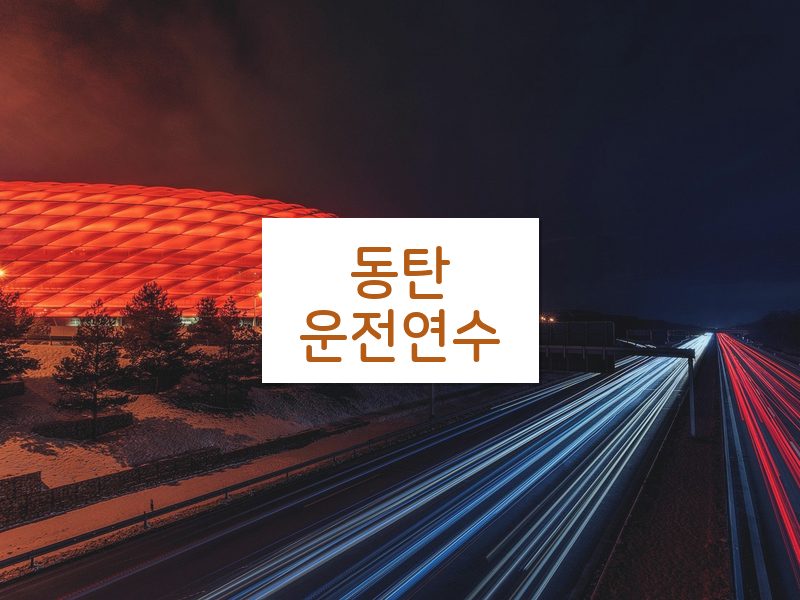 동탄운전연수 후기
