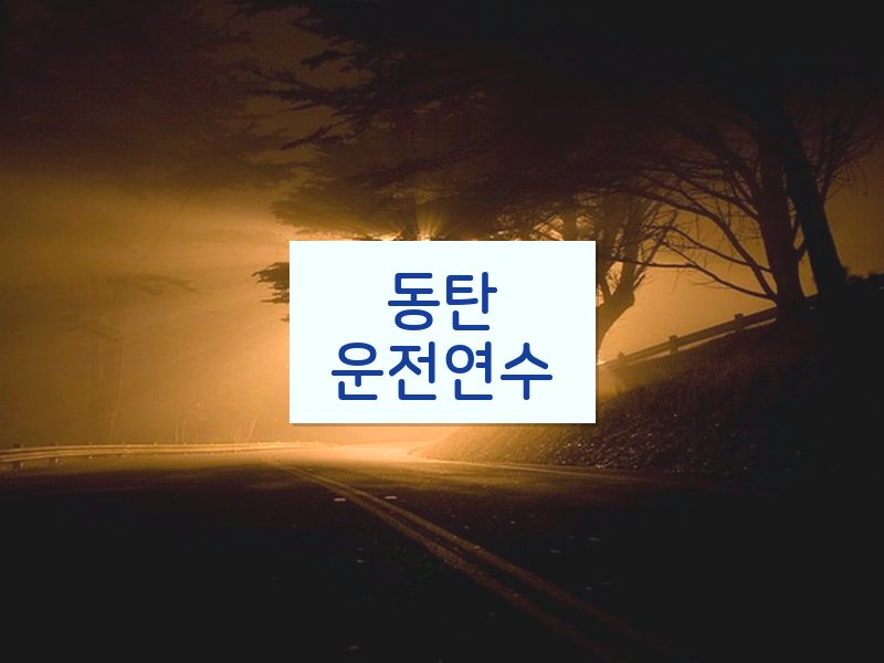 동탄운전연수 후기