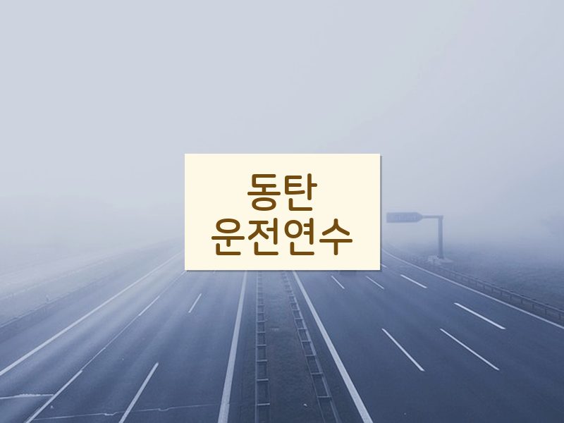 동탄운전연수 후기