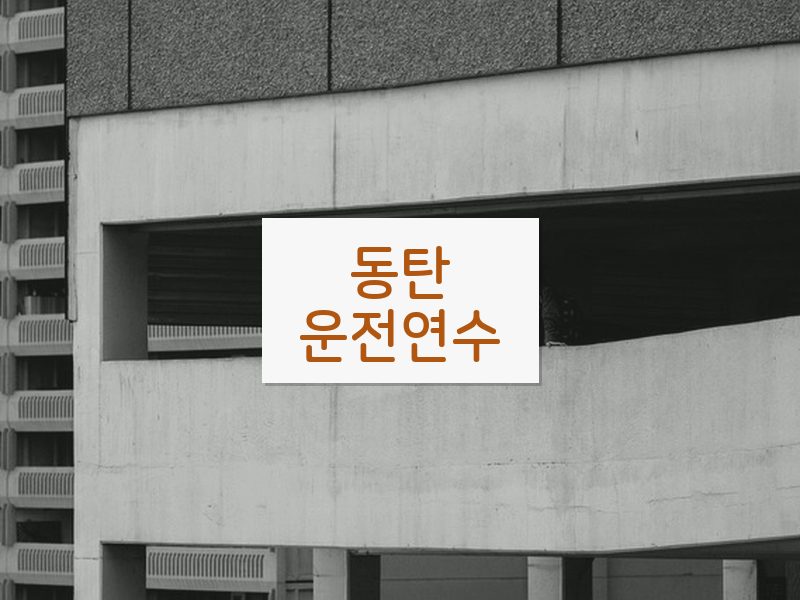동탄운전연수 후기