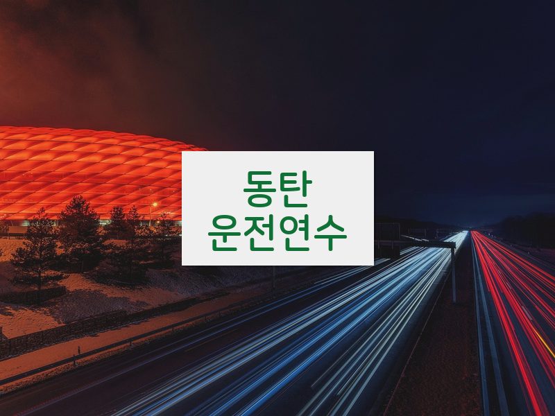 동탄운전연수 후기