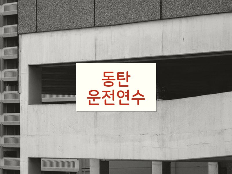 동탄운전연수 후기
