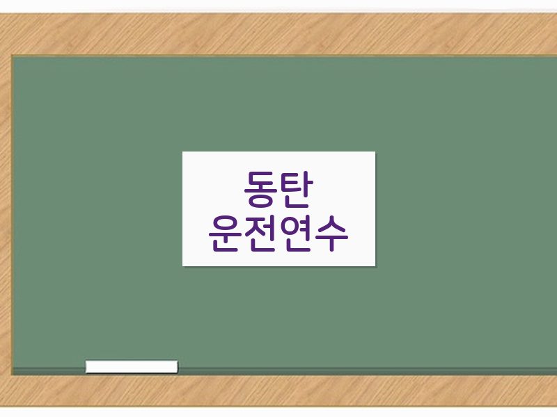 동탄운전연수 후기