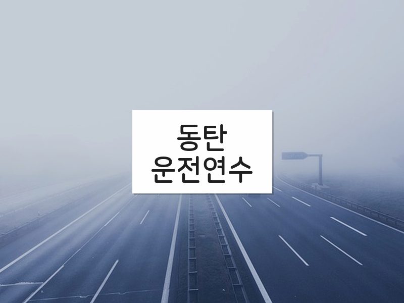 동탄운전연수 후기