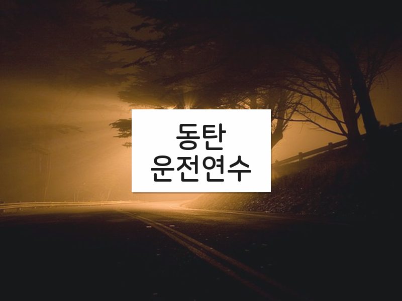 동탄운전연수 후기